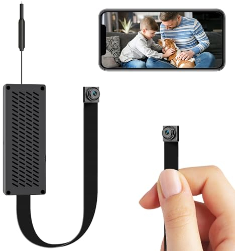 Sprfuk Mini caméra Espion 4K/1080P HD caméra cachée DIY sans Fil Micro Camera Espion Mini Camera Surveillance intérieur/extérieur avec détection de Mouvement
