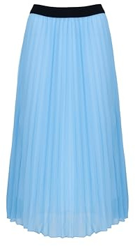 COTIDI Gonna plissettata da donna, lunga e media, in vita elastica, made in Italy, azzurro, 36