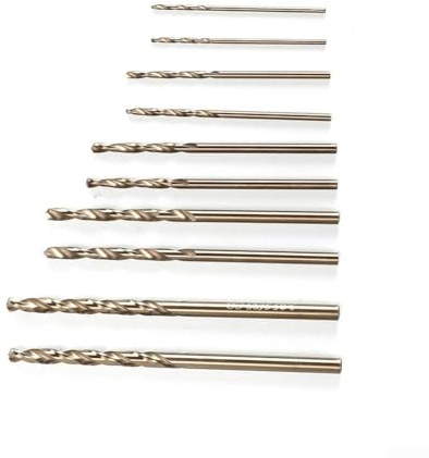 10Pcs Drill Bits, HSS for M35 Cobalt Drills Bits Set 1mm 1.5mm 2mm 2.5mm 3mm Used for Stainless Steels and High Tensile Steels