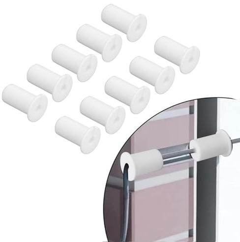 Kit di Instradamento Cavi da 10 Pezzi per Boccole Passanti per Cavi in ​​silicone, Passacavo a Parete, per Cavo con Foro a Parete da 0,75 Pollici 3/4 Pollici, per Cavo