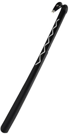 SYLLABARY Calzador de plástico unisex de 60 cm, con mango largo, para poner y quitar botas con agarre cómodo, Black, Talla única
