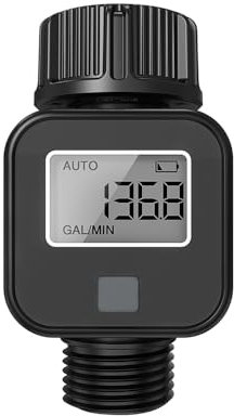 Ieron Water Meter, Water Meter With 3/4 Inch Standard Thread, Suitable For Garden Hose/Rv/Lawn, 3-In-1 Meter, Suitable For Indoor And Outdoor Use