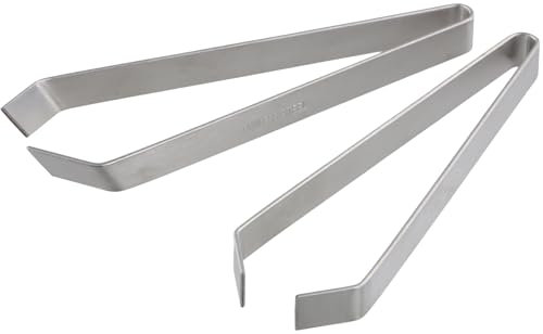 Dewocke 2 Pezzi Pinzette da Cucina, Pinzetta per pesci in Acciaio Inox, Pinzette a Spina di Pesce, Pinzette cucina, Pinza Leva lische, per Ossa di Pesce, Piume di Pollo,12cm