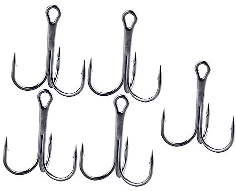 KOMBIUDA 5stücke Teiliges Schwere Metall-drillinge Angelhaken Robust Und Langlebig Für Fluss See Teich Angelzubehör