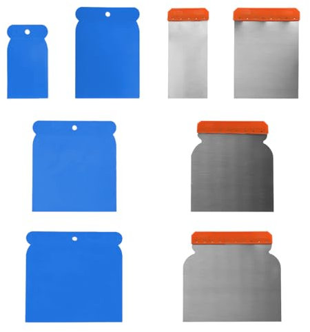CATOR Espátula de plástico, Juego de 8 espátulas para superficies para trabajos precisos, espatula, espatulas pladur, espatulas, espátula pladur, Espátula para carrocería