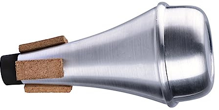 Toyvian Sordina per Tromba Piccola in Plastica Argento, Robusta e Mantiene L'intonazione, per Esercitazioni Silenziose a Casa