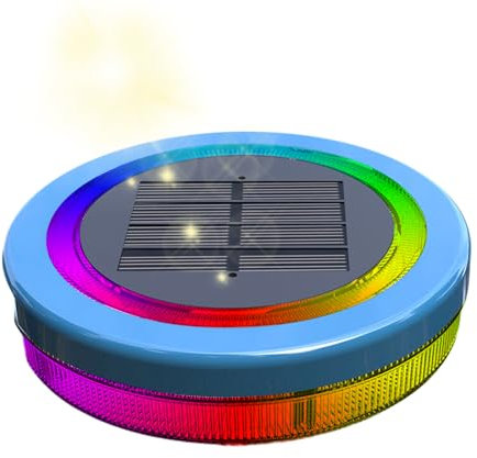 Luz De La Piscina Solar - Bola De Luz RGB Flotante | Lámpara LED Impermeable IP68 | Globe De Jardín Con Energía Solar Para Estanques, Piscina, Decoración Al Aire Libre, Concha Anti-uv, Encendido/