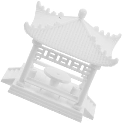 YARNOW Maqueta De Pabellón Blanco De Plástico para Decoración De Paisaje De Jardín Modelos De Muebles Miniatura para Casa De Muñecas Accesorios De Manualidades para Mesa De Simulación