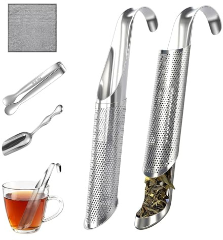 Xanthelle Tea Infuser, 2 Piece Stainless Steel Tea Ball for Tea Accessories and Loose Tea