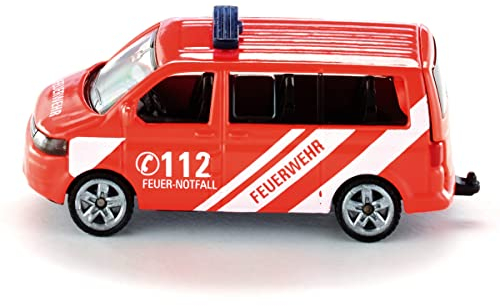 Siku 1460, Feuerwehr Einsatzleitwagen, Metall/Kunststoff, Rot, Öffenbare Heckklappe