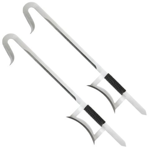 MAKOTO Chinese Hook Swords Set of 2 Silver