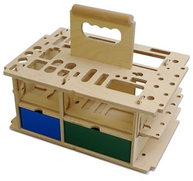 Spezial-Trägerset Schreiner & Tischler aus Buchen-Multiplex für T-Loc IV, V, M 337 & M 437 | Profi-Werkzeughalterung | passend für System Systainer Festool / Tanos Systainer³