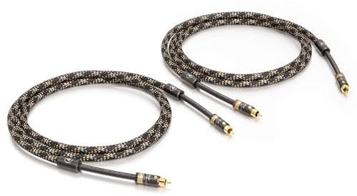 VIABLUE NF-A7 Triple Shield Cinchkabel * Analogkabel * Audiokabel * 3-Fach Abschirmung * OFC Litzen * T6s Cinchstecker/RCA* NF-A7 Splitter * 1 Paar * 50 cm * 0.5 m