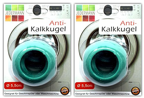 2x Magnetische Anti Kalk Kugel Ø 5,5 cm für Waschmaschine Geschirrspüler Antikalk Ball Waschkugel Wäschekugel