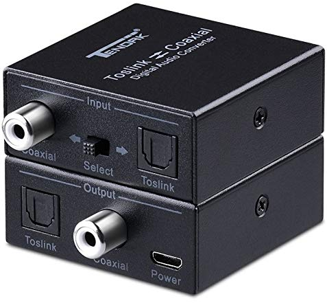 Tendak Optical SPDIF Toslink to Coaxial or Coaxial to Optical SPDIF Toslink Digital Audio Converter