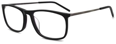 Nytt hantverk Ultralätt acetatglasögon minskar belastningen på näsan under lång tid med stor storlek SVART RAM
