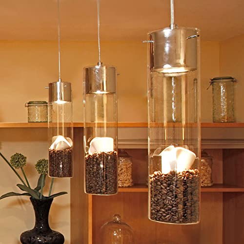 s.LUCE MyLight Hängeleuchte mit Schauzylinder 40cm Eventbeleuchtung, Farbe:Schwarz