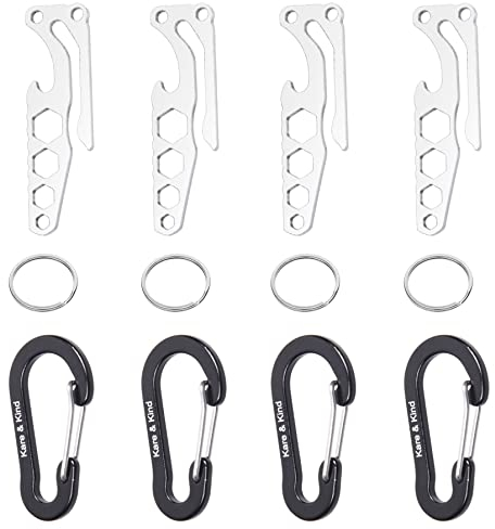 Kare & Kind Hundekot-Halter – Haustier-Kotbeutel-Träger – Freihändiges Gehen mit dem Hund – Kommt mit Karabiner, Metall-Spaltring – langlebig, leicht zur Befestigung an Leine, Kinderwagen, Rucksack