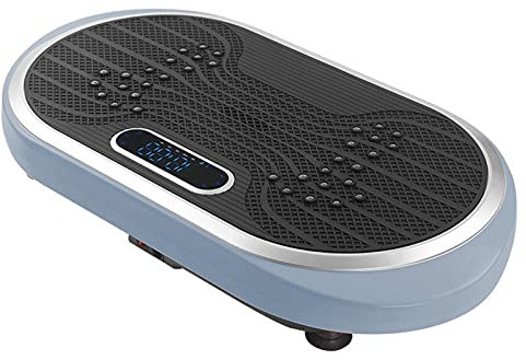 Placas eléctricas de vibración, Máquina de placa vibratoria con altavoz Bluetooth, 5 modos de programa, 2 bandas de resistencia, Entrenador físico de vibración para bajar de peso y tonificac
