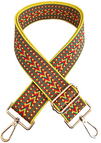 Sangle de sac de 5 cm de large pour sacs, 80-130 cm, bandoulière réglable, large sangle épaisse, sangles de sac à changer, accessoires de sac, pour sacs messagers, sacs à main, jaune