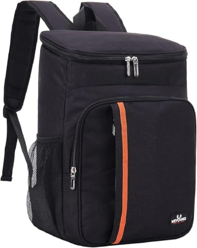 SXYHKJ Zaino Termico Frigo 23L, Borsa Termica Porta Pranzo Borsa Frigo Borsa della Spesa Isoterma, Picnic Zaino Impermeabile Zaini Ultraleggeri Uomo Donna per Campeggio, Barbecue, Trekking (nero)