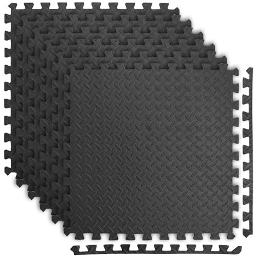 Art3d Eva Puzzle Exercise Mats, 24x24 x 1/2” Thick Foam Interlocking Tiles for Gyms, Flooring, Workout, Gym Equipments, Pack of 6