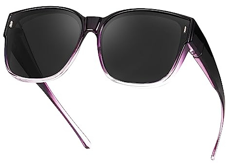 Myiaur Oversized Fit Over Sunglasses for Women, Trendy Wear Over Glasses, Polarized UV400 Protection Sunglasses for Driving Outdoors