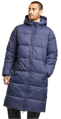 Urban Classics Tb7010-mens Long Puffer Coat Abrigos, Azul Marino, XL para Hombre