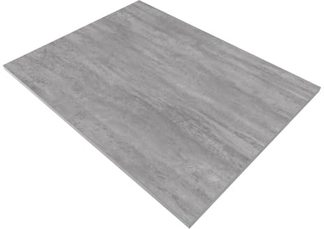 AKKE Plateau De Table pour Table À Manger Cuisine Ou Bureau Rectangulaire Planche De Meuble Béton 110x65 cm