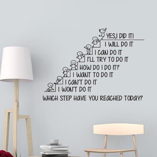 ANATTASOUL Kitchen Wall Stickers Ladder Peel and Stick Wall Decals,Wall Murals Removable Wall Art Decor for Living Room, Bedroom, Nursery, Toilet, Bathroom, Office Decoration