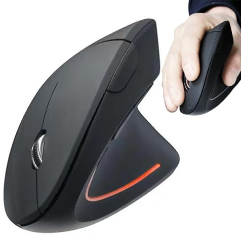 Ergonomic Wireless Mice - Wireless Computer Mice | Ergonomic Illuminated -Mode Vertical Receiver Rechargeable Input Device for Laptop Game Entertainment Professional Study Business Trip Work
