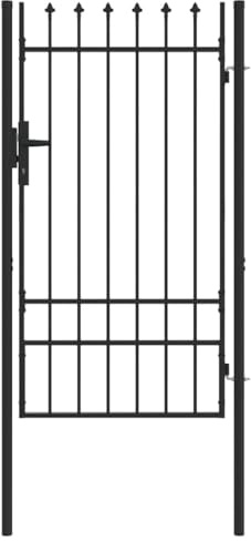 vidaXL Cancello per recinzione Grigio 100 x 175 cm