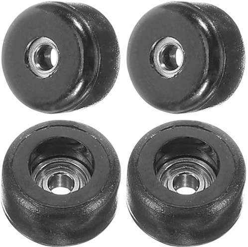 TOBBOMEY 4 pièces Roues de Skateboard pour Doigts avec Roulements Haute Vitesse Jouets Éducatifs Coordination pour Garçon Fille Accessoires de Fingerboard Noir