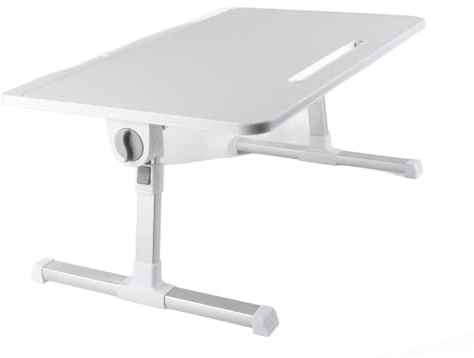 Yosoo Health Gear Bärbar Sängbord i Aluminiumlegering Bärbar Skrivbord 23,6 X 15,7 Tum Roterande Topp Vikbara Ben Justerbara 10,6 Till 15,7 Tum Sängbricka för Bäddsoffa Sovsal Läsa Skriva Äta (Varm
