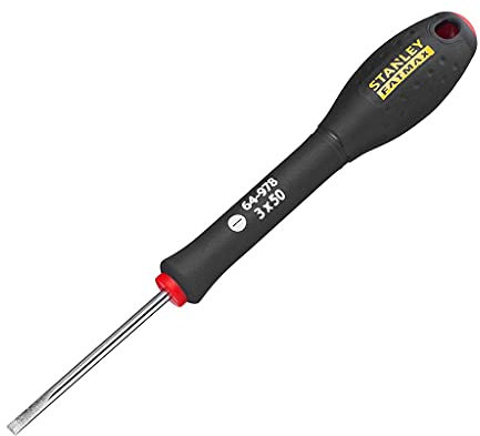 STANLEY 0-64-978 Tournevis Électricien 3 X 50 Mm -Gamme FATMAX - Fabriqués En France - Lame En Acier - Sablage De L'Empreinte - Poignée Soft Grip - Liaison Quasi Incassable - Anticorrosion