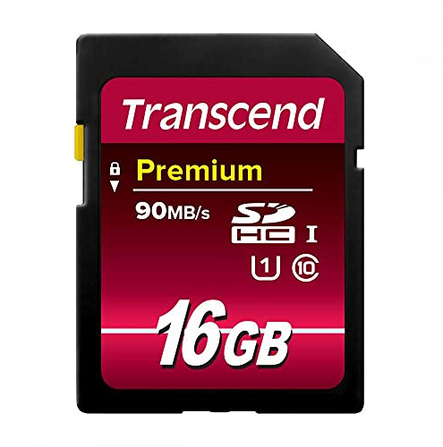 Transcend 16GB SDXC/SDHC Class 10 USH-I (Premium) Memory Card with Eco Friendly Retail Packaging