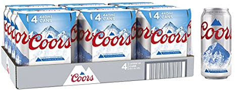 Coors Lager Beer 24 x 440 ml (cans)
