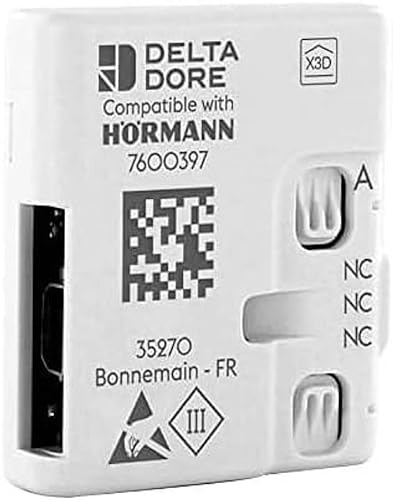 Hörmann DeltaDore Gateway HCP 4510103 Adaptateur HCP pour contrôler les motorisations de porte de garage via Tydom Smart Home System avec câble de raccordement 51 × 47,5 × 16 mm Blanc