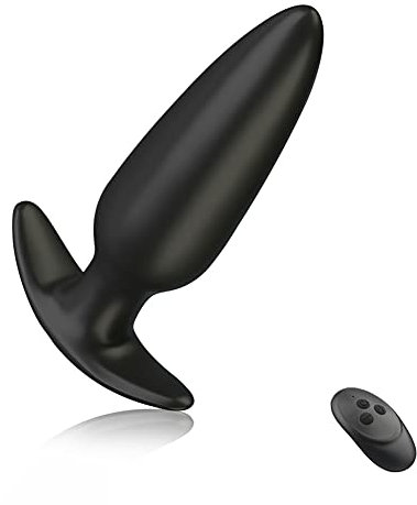 Plug Anale Vibrante Con 10 Modalità Di Vibrazione Telecomando Vibratore Anale in Silicone Morbido Butt Plug Plug Plug Anale Massaggiatore Prostatico Per Uomini Donne Coppie (S)