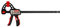 STIER Einhandzwinge, 300 mm Spannweite, 80 mm Ausladung, zum Spannen und Spreizen, ergonomisch geformter Griff