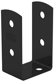 GRUNDLINE Screw on U Post Anchor - Post Anchor 60 x 60 - Post Holder - U Profile Steel - Ground Anchor for Wooden Posts - Post Shoes - Support Foot Fence Post - Support Shoe - Wood Connector