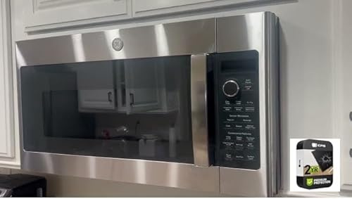 GE PVM9179SRSS Profile 1.7 Cu. Ft. Convection Over-the-Range Microwave Oven Stainless Steel Bundle with 2 YR CPS Enhanced Protection Pack