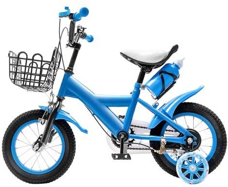 Tagtuell Kids Bike, 12 Inch Bicycle for Boys Girls Ages 2-4 Years, Children Bike with Stabilisers and Double Brakes, Bicycle Beginner Bike Outdoor Indoor