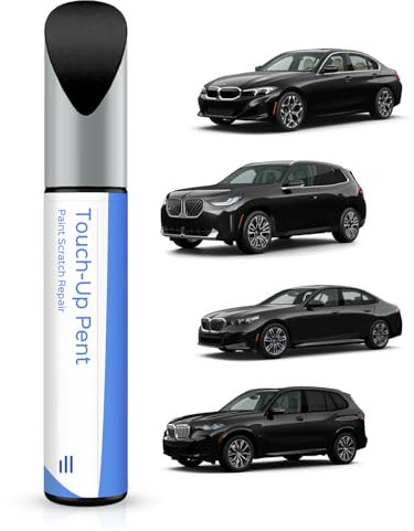 PARTS4EV Vernice ritocco per BMW serie 1/2/3/4/5/6/7/Alpina-B7/i4/M3/M5/M6/X1/X2/X3/X4/X5/X6/X7/Z4 – Corrispondenza esatta – Ritocco di graffi e scheggiature Nero II (668)