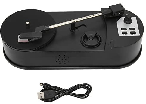 Mini Tourne-Disque USB 2.0 avec Conversion Directe en MP3 sans Ordinateur pour Lecture et Numérisation Vinyle, Portable pour Amateurs de Musique, Collectionneurs, Usage Domestique