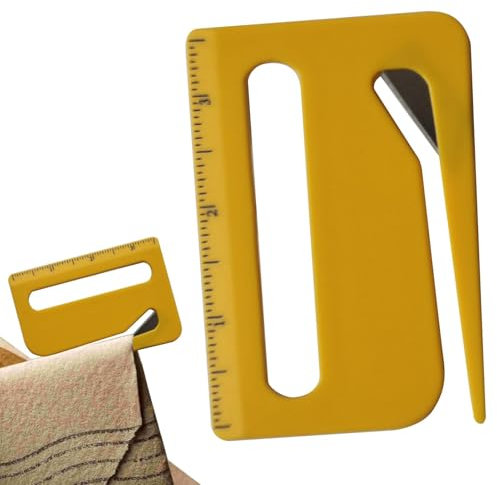 Taglierina per carta regalo, strumento di apertura per buste, taglierina per corrispondenza con nodi, pratica scrittura di lettere, lente d'ingrandimento e righello integrati, design ergonomico e