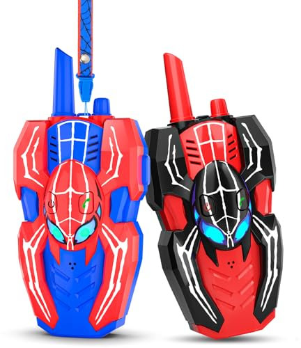 Walkie Talkie Kinder, MOMSIV Spinne Walky Talky Spielzeug für 3 4 5 6 7 8 Jahre Junge, 3-10 Jahre Junge Mädchen Walky Talky Spielzeug für Draußen Geschenkideen Gartenspielzeug Funkgerät