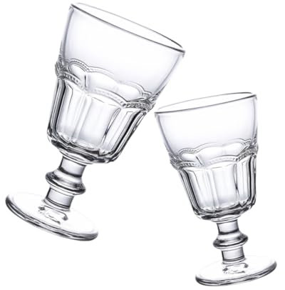 Mobestech 1 Juego Vidrio Irrompible Provenir Hielo Postre Rojo Largo Fiesta Vaso De Té Con Leche Copas De Jerez Taza Para Servir Bocadillos Transparent 2 Piezas