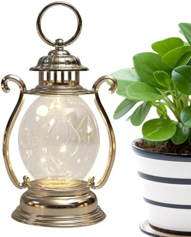 Linterna Al Aire Libre, Lámpara De Linterna LED Colgante Tradicional, Linternas De Camping Con Pilas, Farol Colgante De Estilo Vintage, Linternas Eléctrica A Pilas Para Decoración De Mesa Pequeña