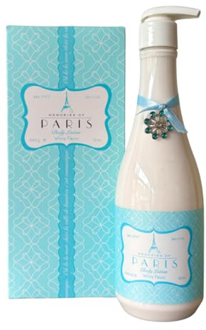 Get Fresh Memories Of Paris Body Lotion - Nourishing, Hydrating, Smoothing Shea Butter White Fleurs Fragranced Moisturiser 340ml Pump Top Bottle